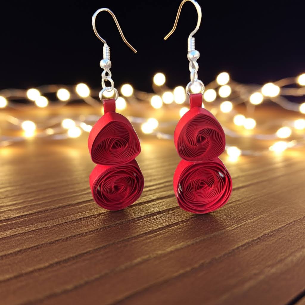 Handcrafted Quilled Paper Earrings