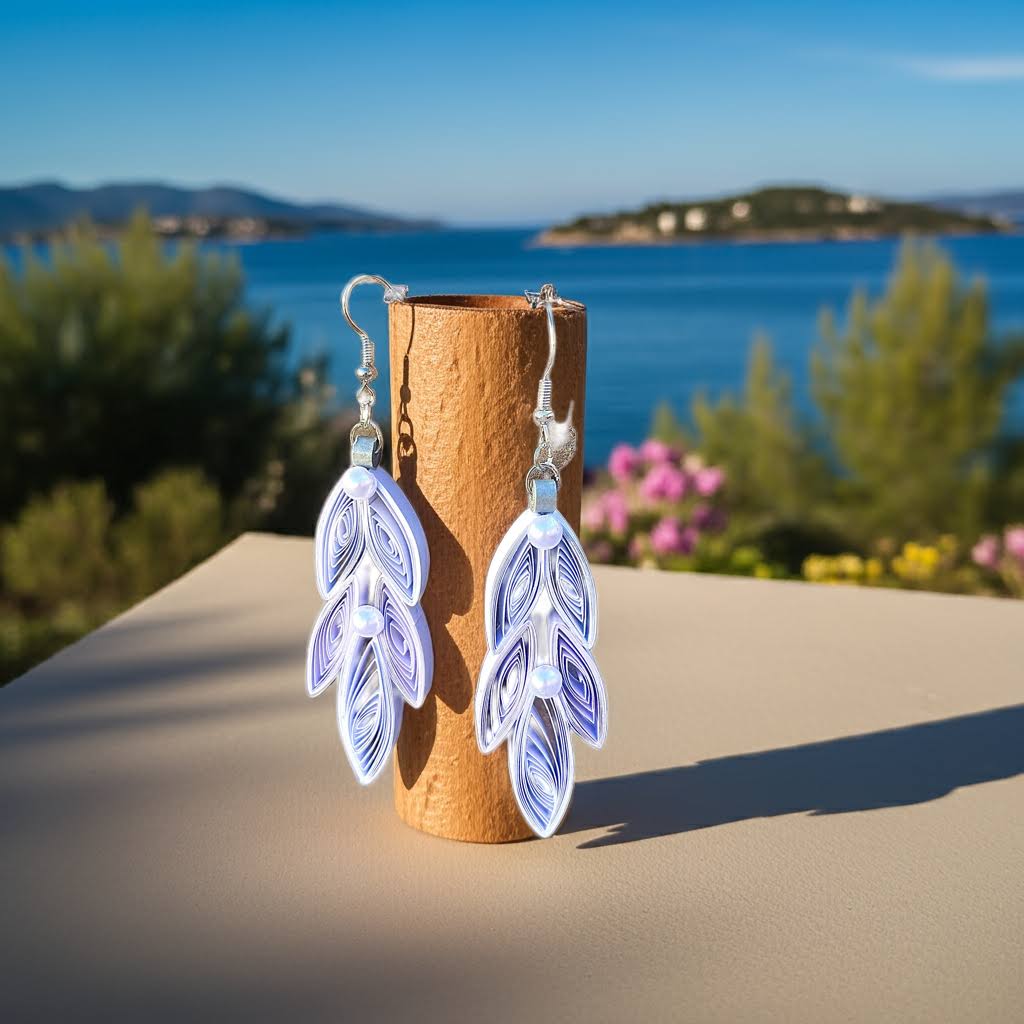 Handcrafted Quilled Paper Earrings 