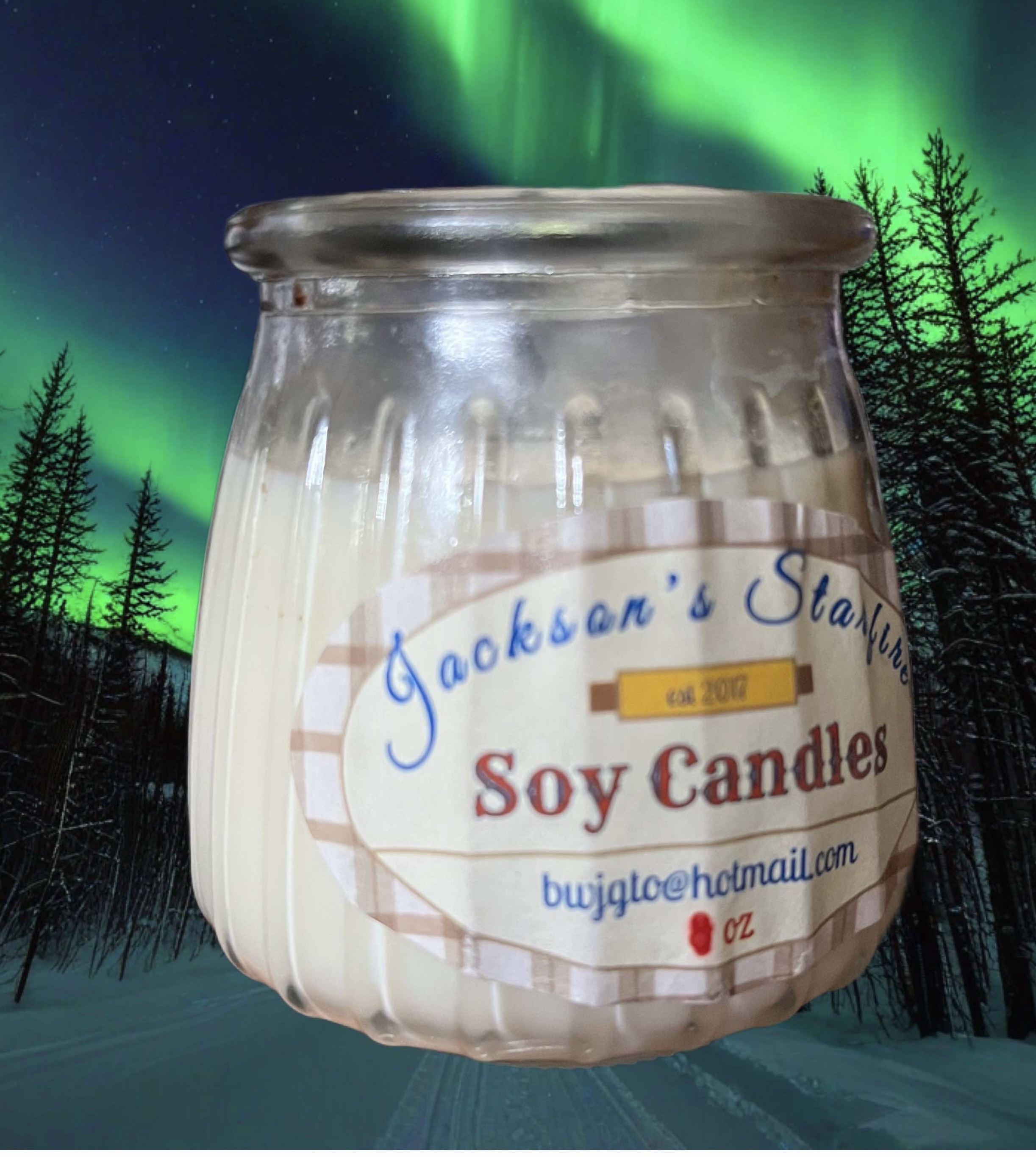 Small Soy Candle in Fluted Jar