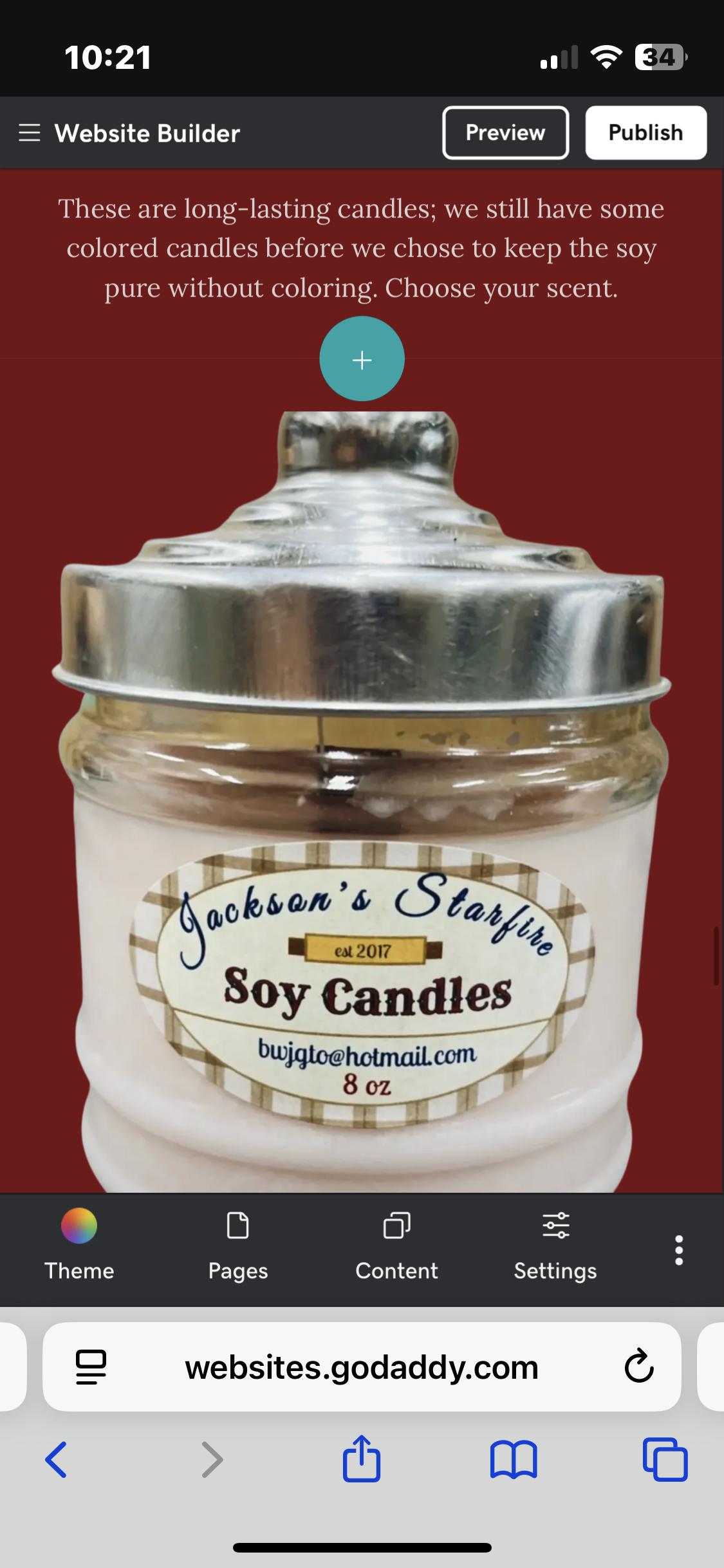 Cute Apothecary Jar with Silver Top Soy Candle