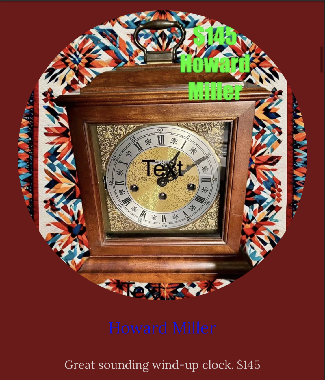 Howard Miller Clock