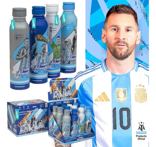 Botella Deportiva Fútbol Selección Argentina Afa Oficial 