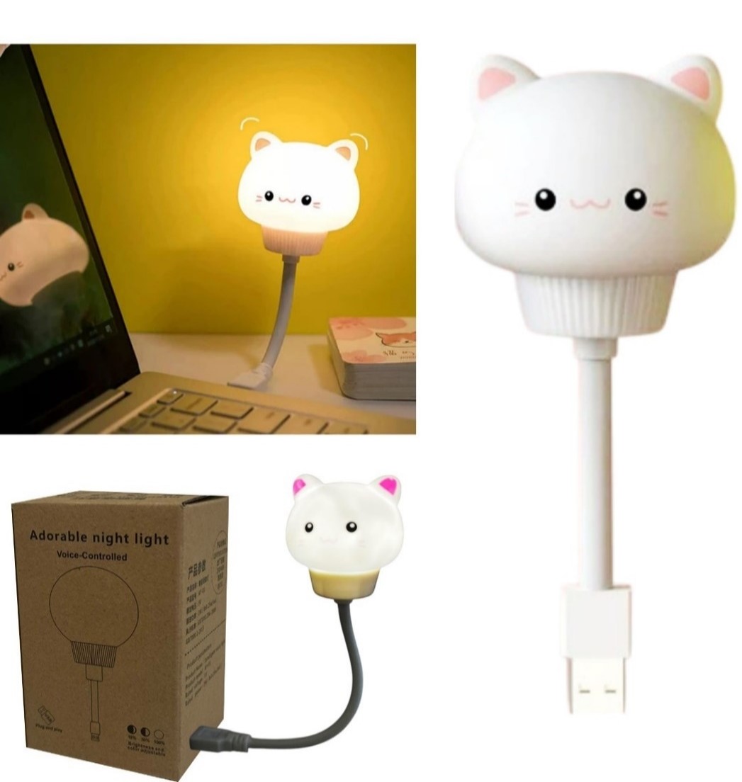 LAMPARA VELADOR DISEÑO GATITO