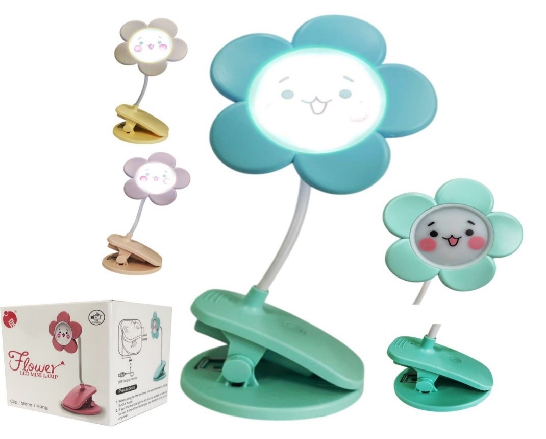 LAMPARA CON CLIP P/ESCRITORIO FLOR