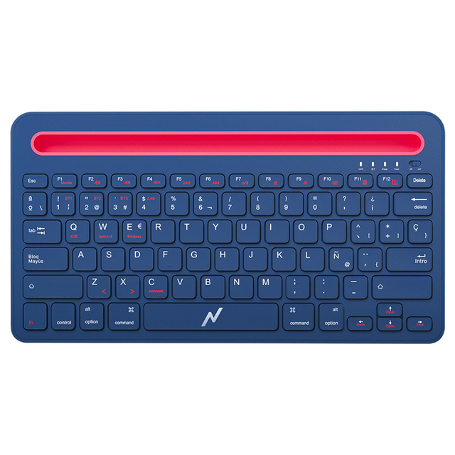 teclado nkb-q70 | Teclado Slim Inalámbrico BT/2.4G con Soporte Multitarea