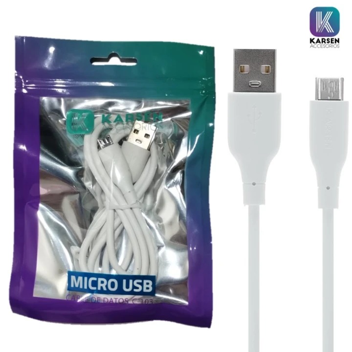 cable karsen micro usb en bolsa c-103