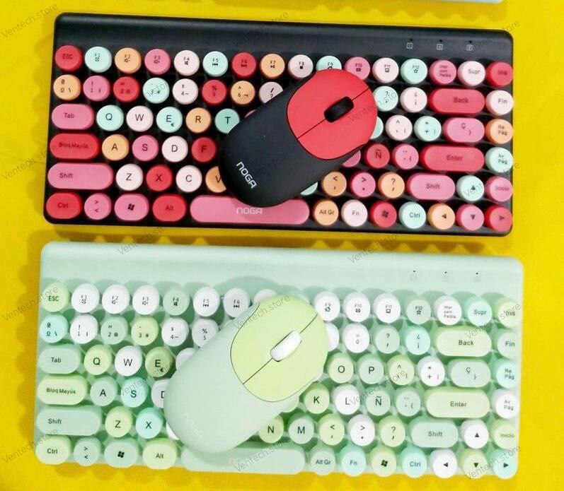 Teclados y ratones inalámbricos retro