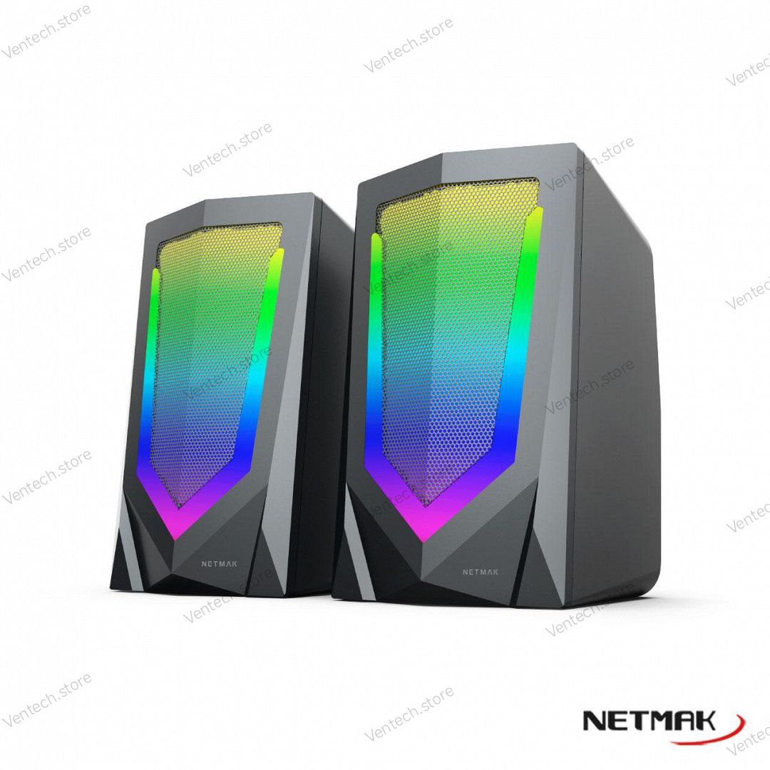 Parlantes Netmak con luces LED NM-N10