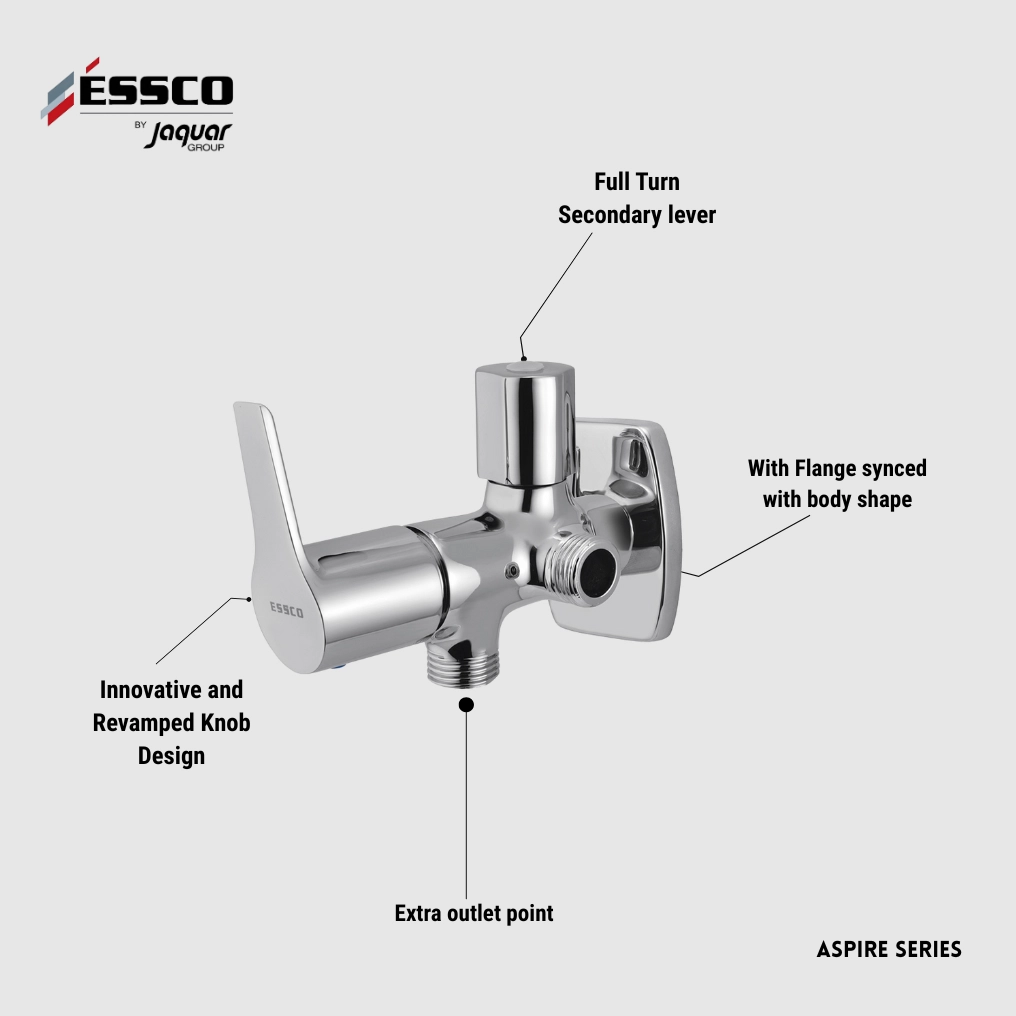 Essco (by Jaquar) Aspire Series  2 Way Angle Valve - Luxur Studio Kitchen & Bathroom Fittings