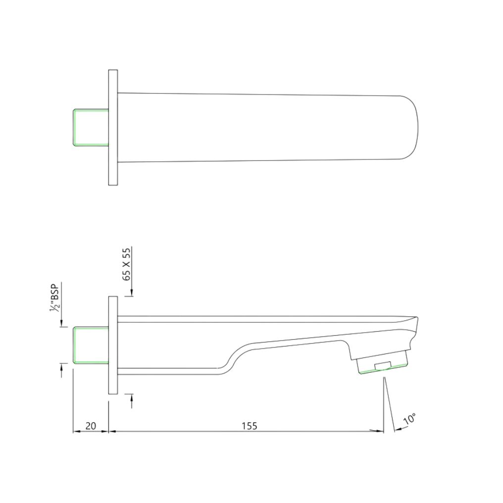 Essco (by Jaquar) Bath Tub Spout - Luxur Studio Kitchen & Bathroom Fittings