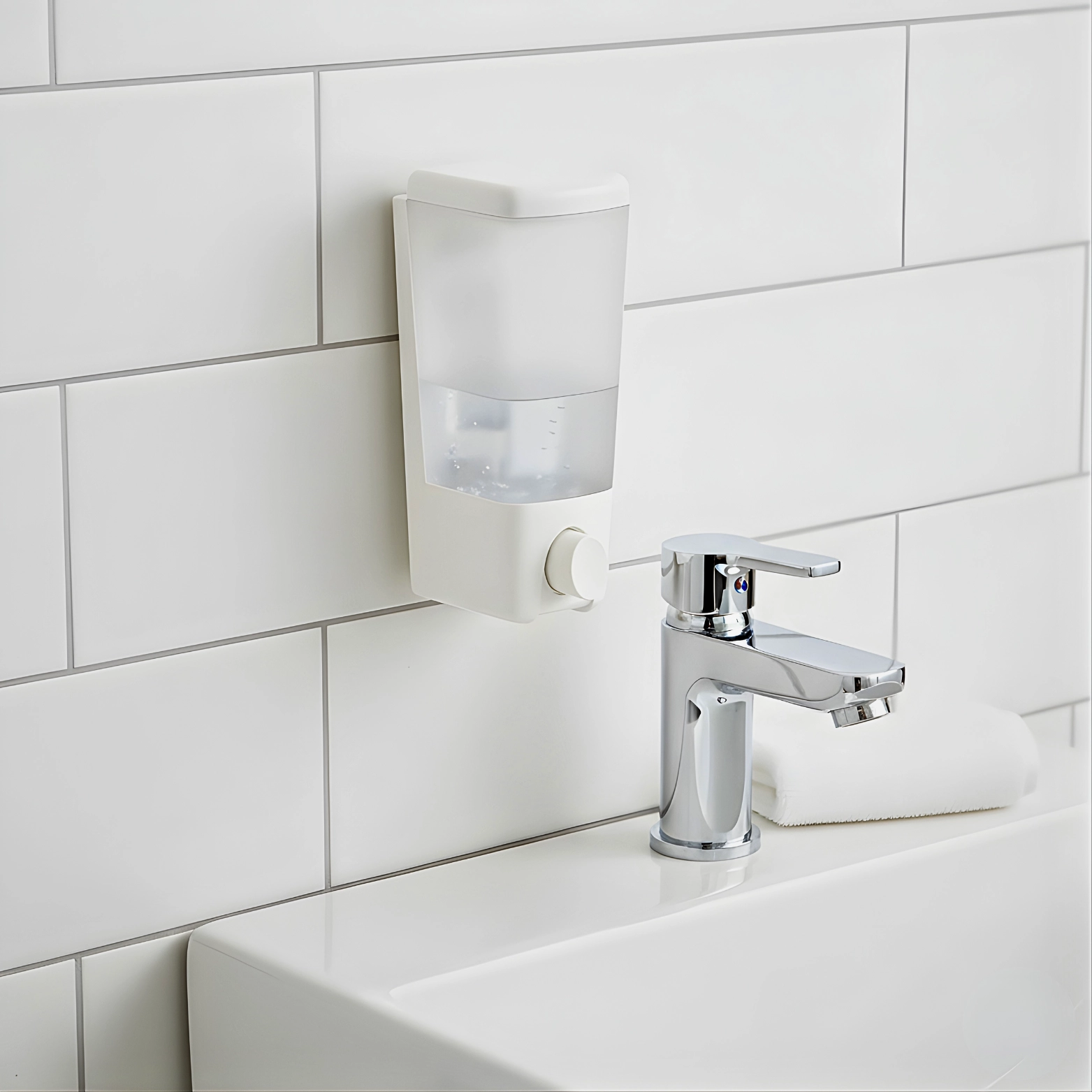 Pearl Soap Dispenser (Push Mechanism) - Luxur Studio Bathroom Accessories