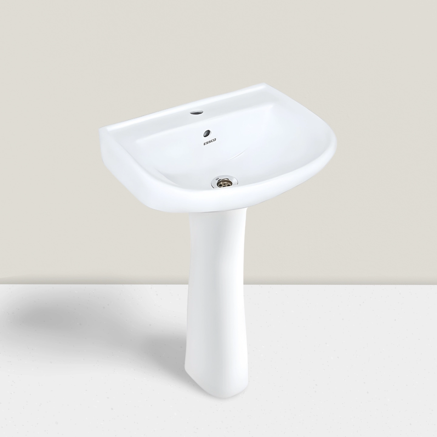 Essco Wall Hung Basin With Full Pedestal 