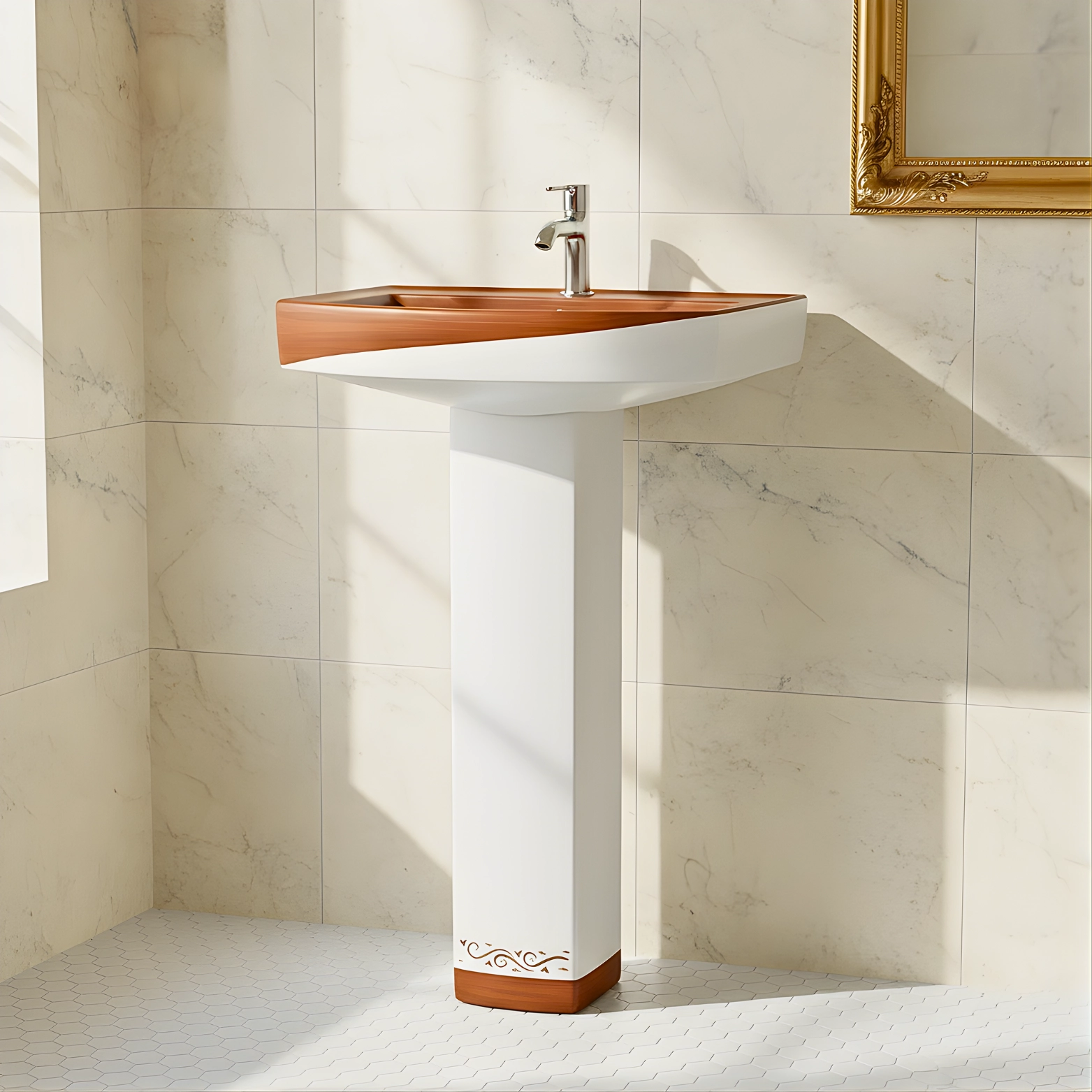 Loras - 001 -  Pedestal Basin by Luxur Studio