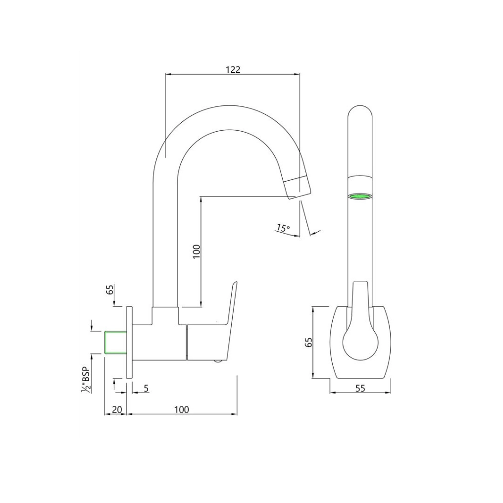 Essco (by Jaquar) Aspire Series Sink Tap - Luxur Studio Kitchen & Bathroom Fittings