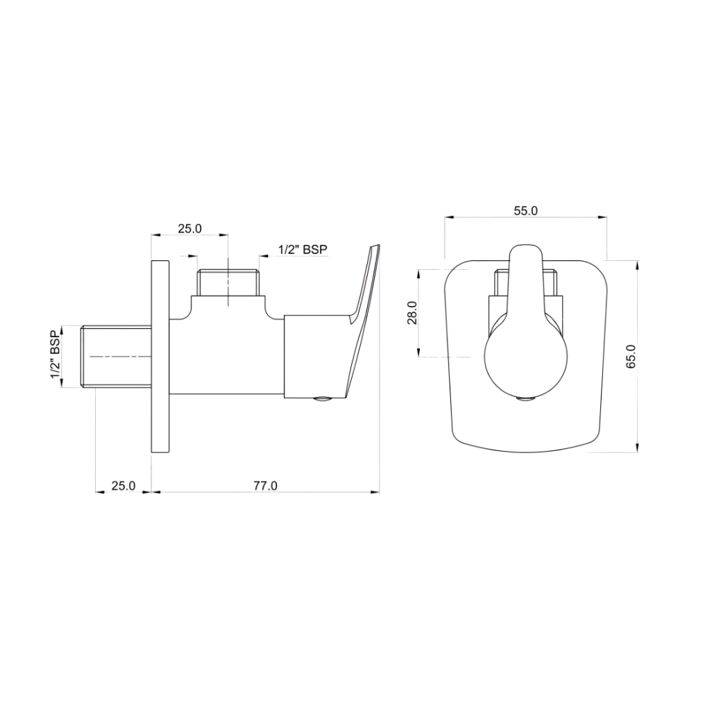 Essco (by Jaquar) Stella Project series Angle Valve - Luxur Studio Kitchen & Bathroom Fittings