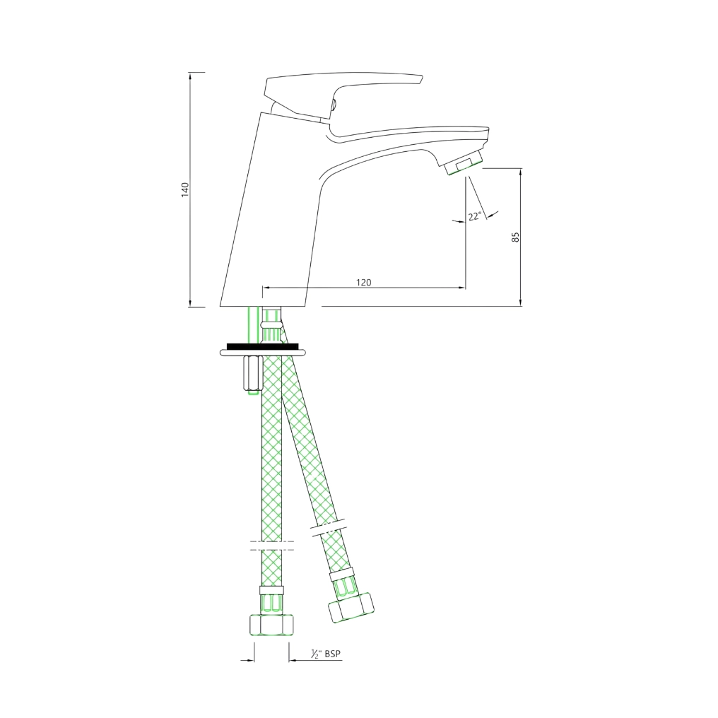Essco by Jaquar Stella Series Single Lever Basin Mixer - Luxur Studio Kitchen & Bathroom Fittings