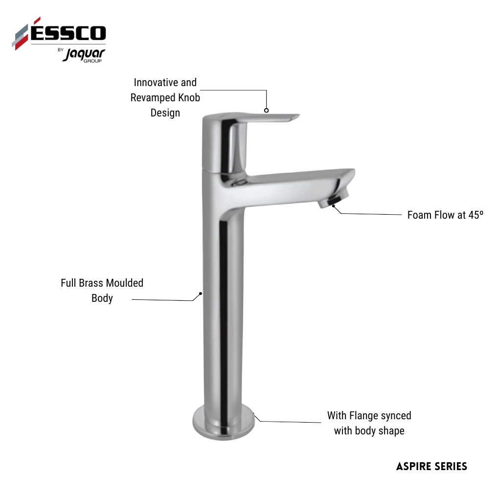 Essco (by Jaquar) Aspire Series Extended Pillar Cock - Luxur Studio Kitchen & Bathroom Fittings