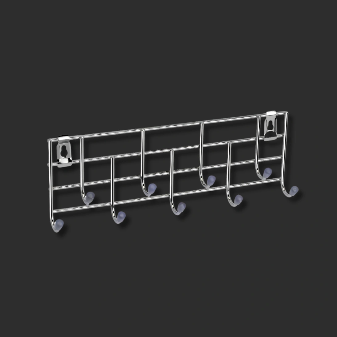 Stainless Steel Wall Mounted Hanger with 9 Hooks – Luxur Studio Kitchen & Bathroom Fittings