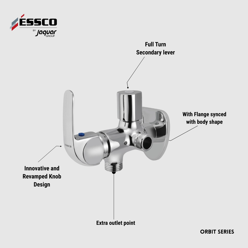 Essco (by Jaquar) Orbit Series 2 Way Angle Valve - Luxur Studio Kitchen & Bathroom Fittings