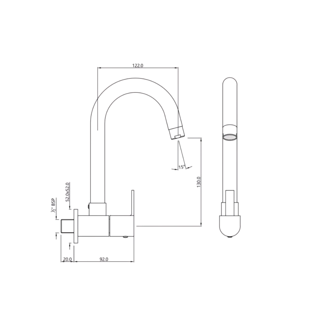 Essco (by Jaquar) Kio Series Sink Tap - Luxur Studio Kitchen & Bathroom Fittings