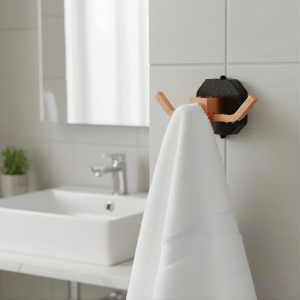 SS Copper  (PVD Finish)  Double Coat Hook - Luxur Studio Bathroom Accessoriess