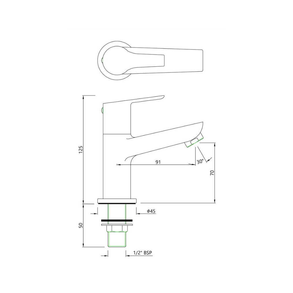 Essco (by Jaquar) Aspire Series Pillar Cock - Luxur Studio Kitchen & Bathroom Fittings