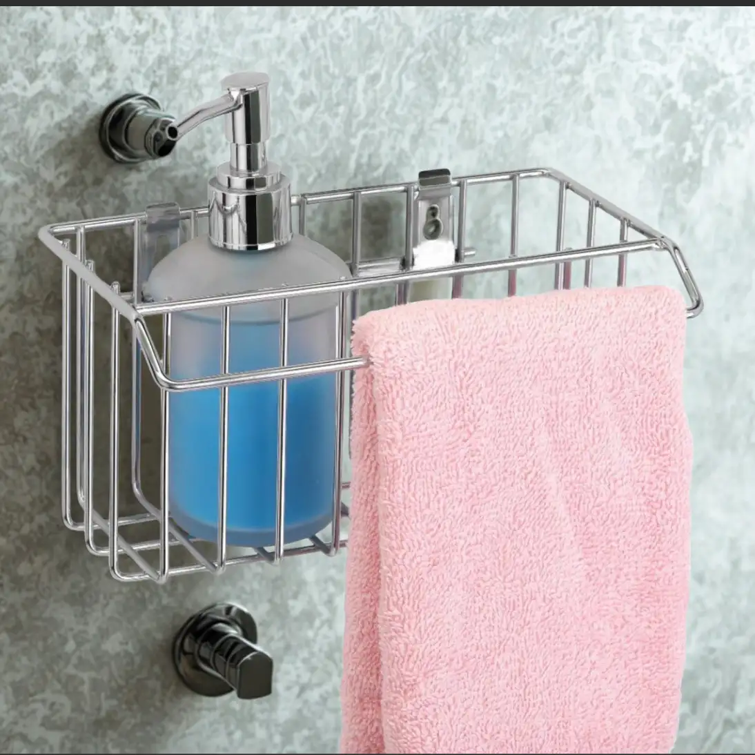 Stainless Steel Sink Organizer with inbuilt Towel Hanger – Luxur Studio Kitchen & Bathroom Fittings