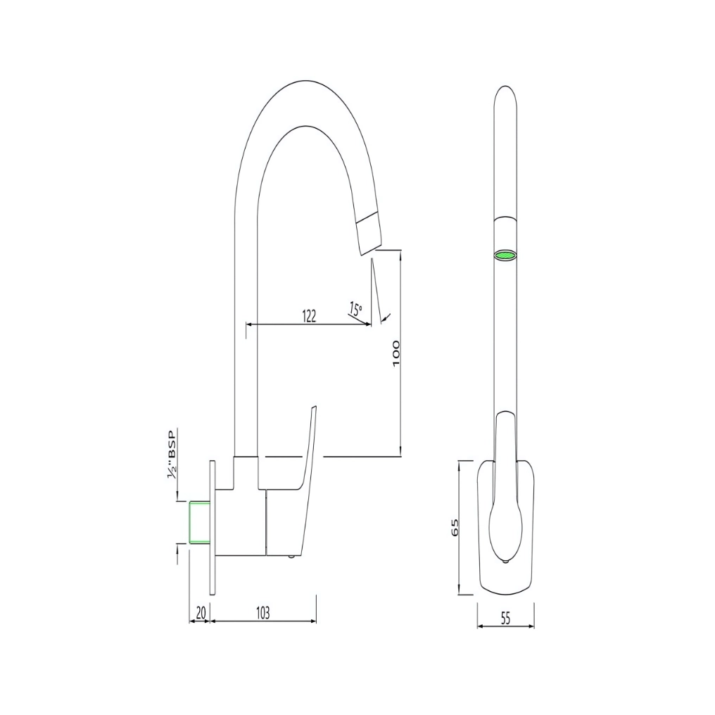 Essco (by Jaquar) Stella Series Sink Tap - Luxur Studio Kitchen & Bathroom Fittings