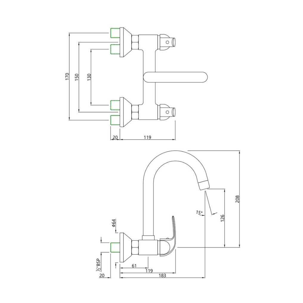 Essco (by Jaquar) Orbit Series Sink Mixer - Luxur Studio Kitchen & Bathroom Fittings