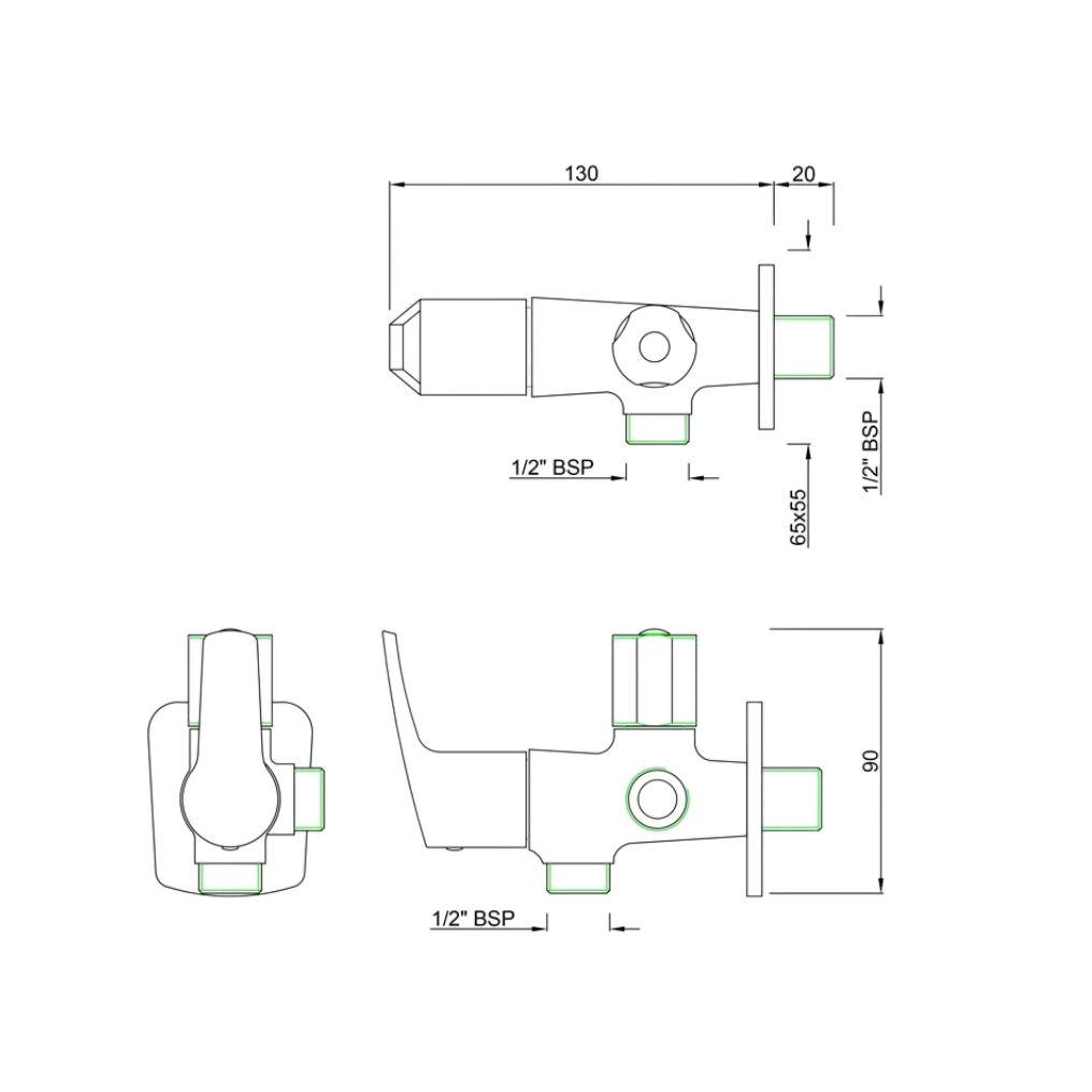 Essco (by Jaquar) Stella Series 2 Way Angle Valve - Luxur Studio Kitchen & Bathroom Fittings