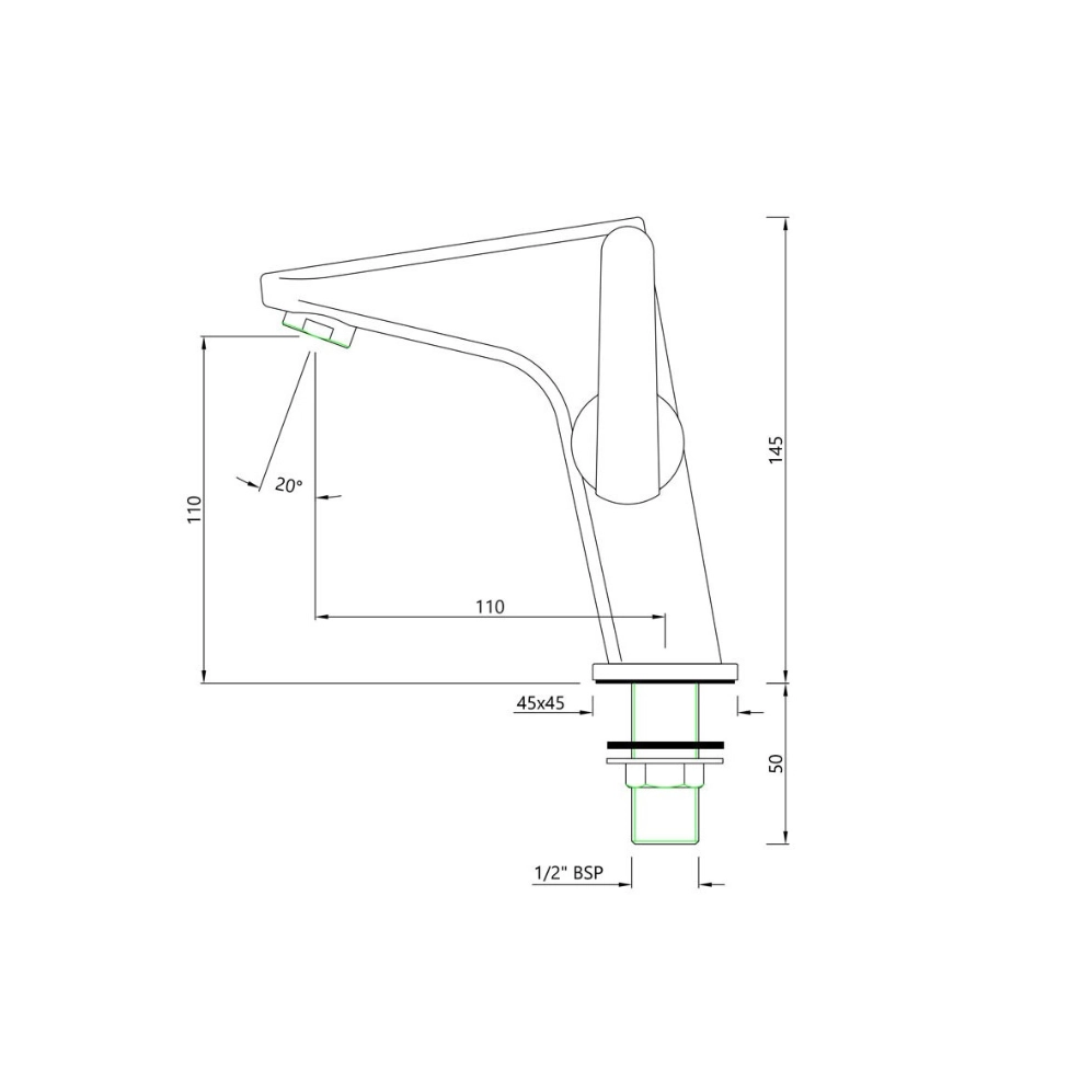 Essco (by Jaquar)  Orbit Series Swan Neck Basin Tap- Luxur Studio Kitchen & Bathroom Fittings