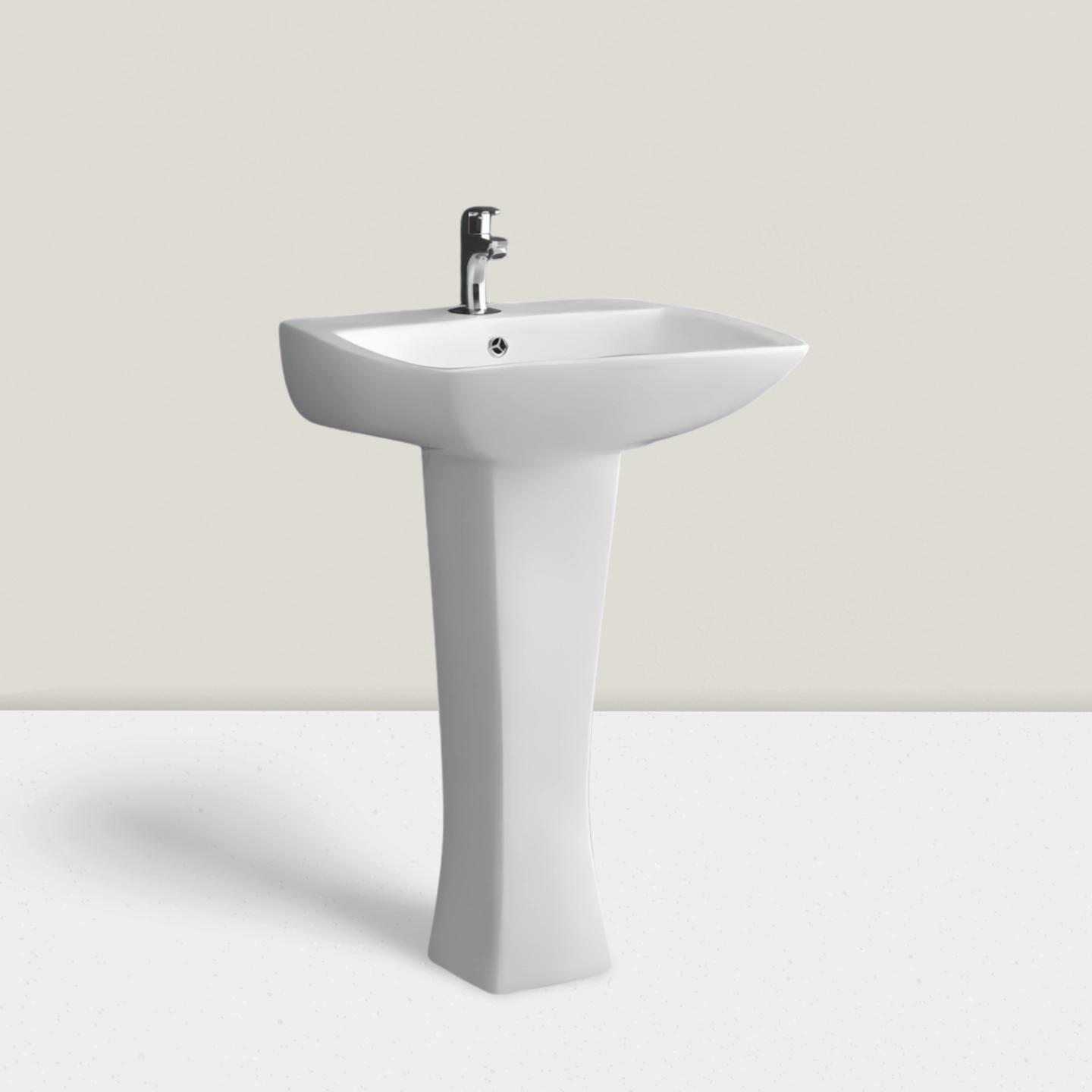 Simon White - Super Glazed Pedestal Basin by Luxur Studio