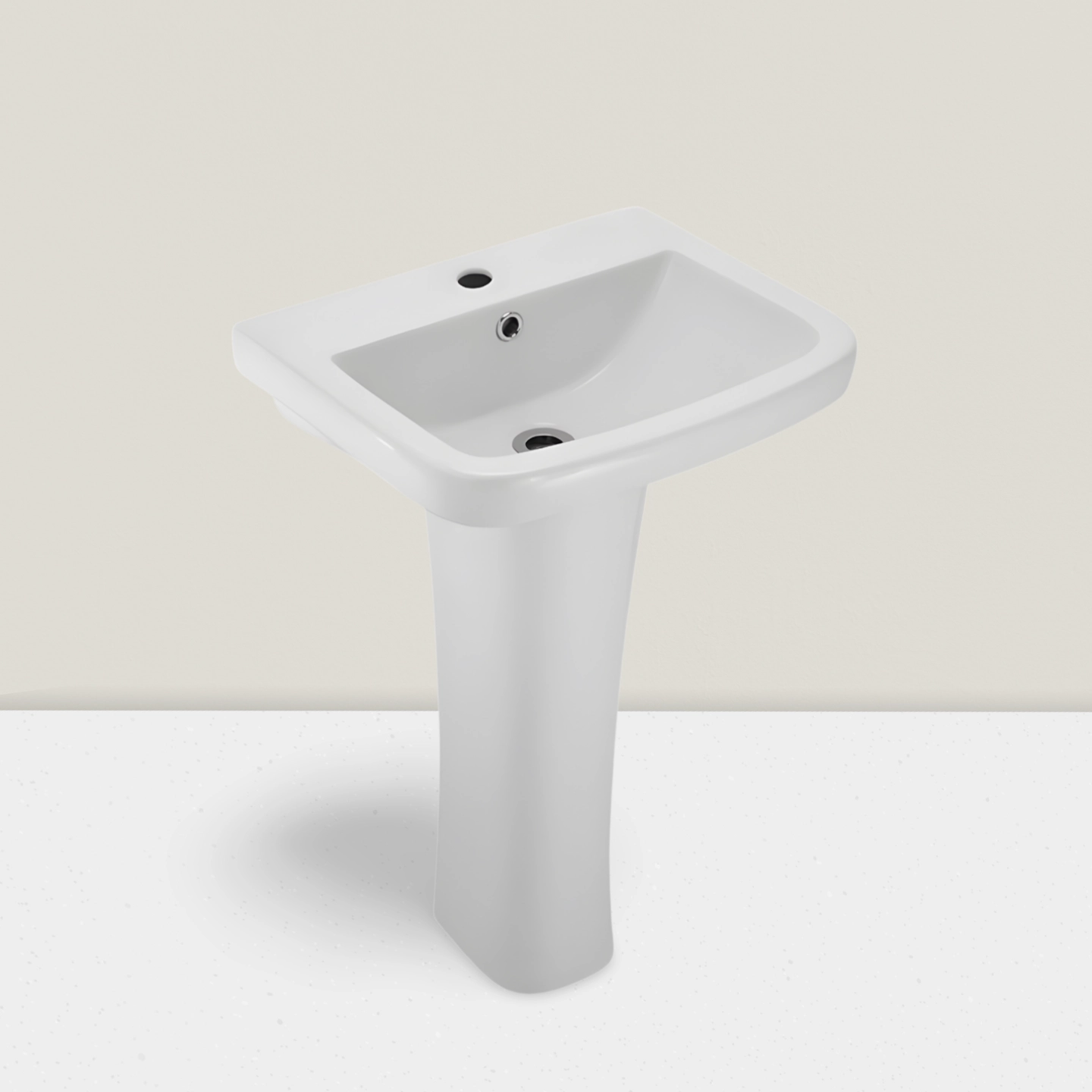 Essco Wall Hung Basin With Full Pedestal 