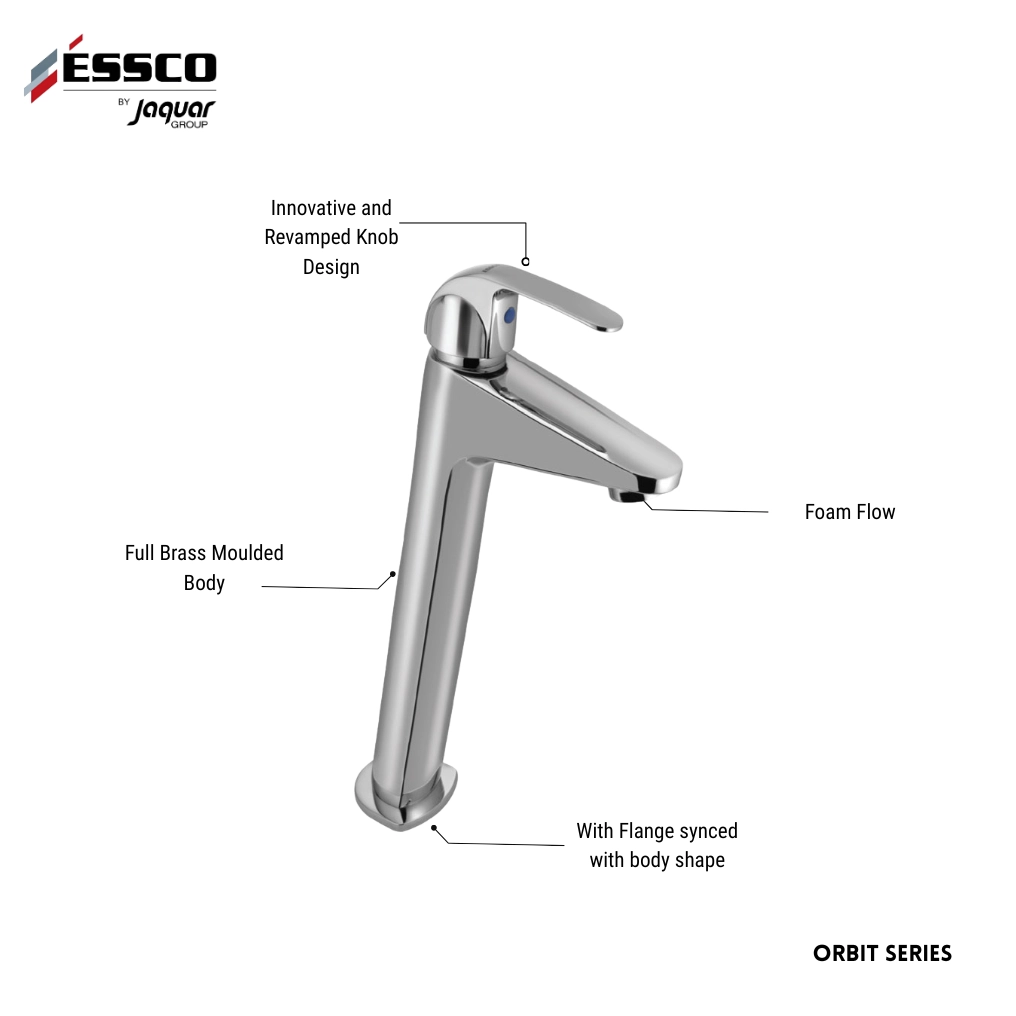 Essco (by Jaquar) Orbit Series Extended Pillar Cock - Luxur Studio Kitchen & Bathroom Fittings