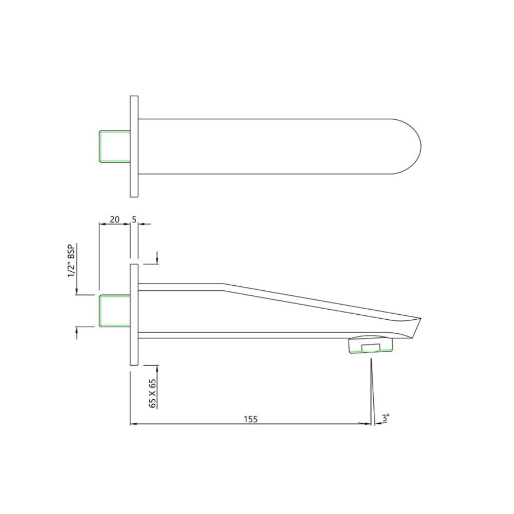 Essco (by Jaquar) Bath Tub Spout - Luxur Studio Kitchen & Bathroom Fittings
