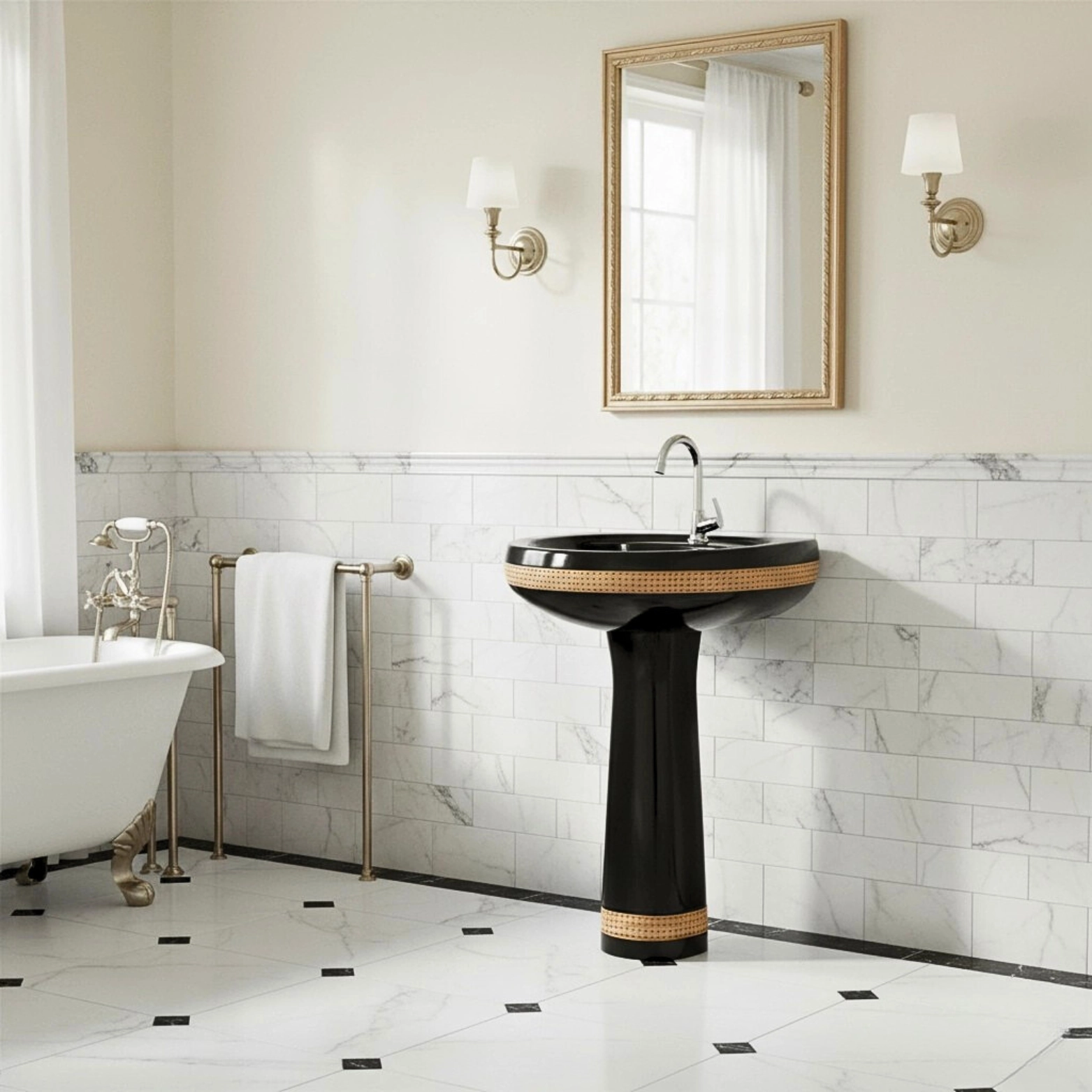 Classic - 001 -  Pedestal Basin by Luxur Studio