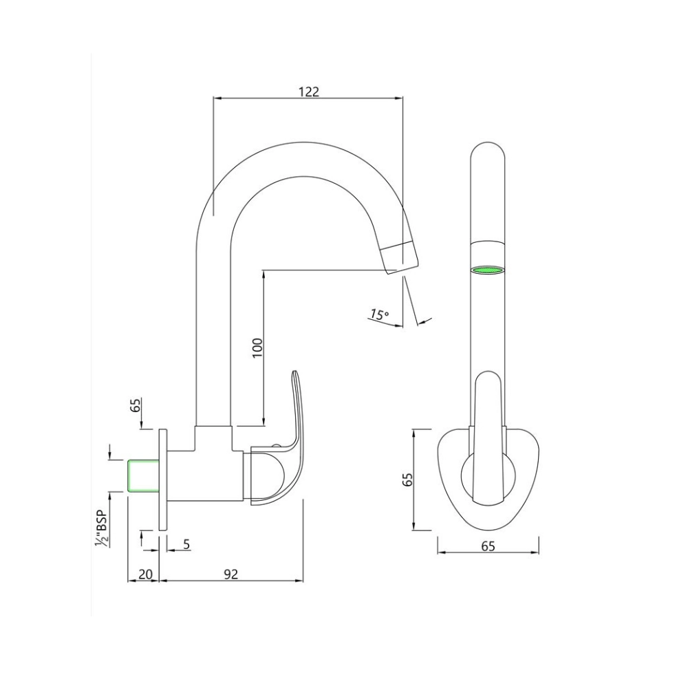 Essco (by Jaquar) Orbit Series Sink Tap - Luxur Studio Kitchen & Bathroom Fittings