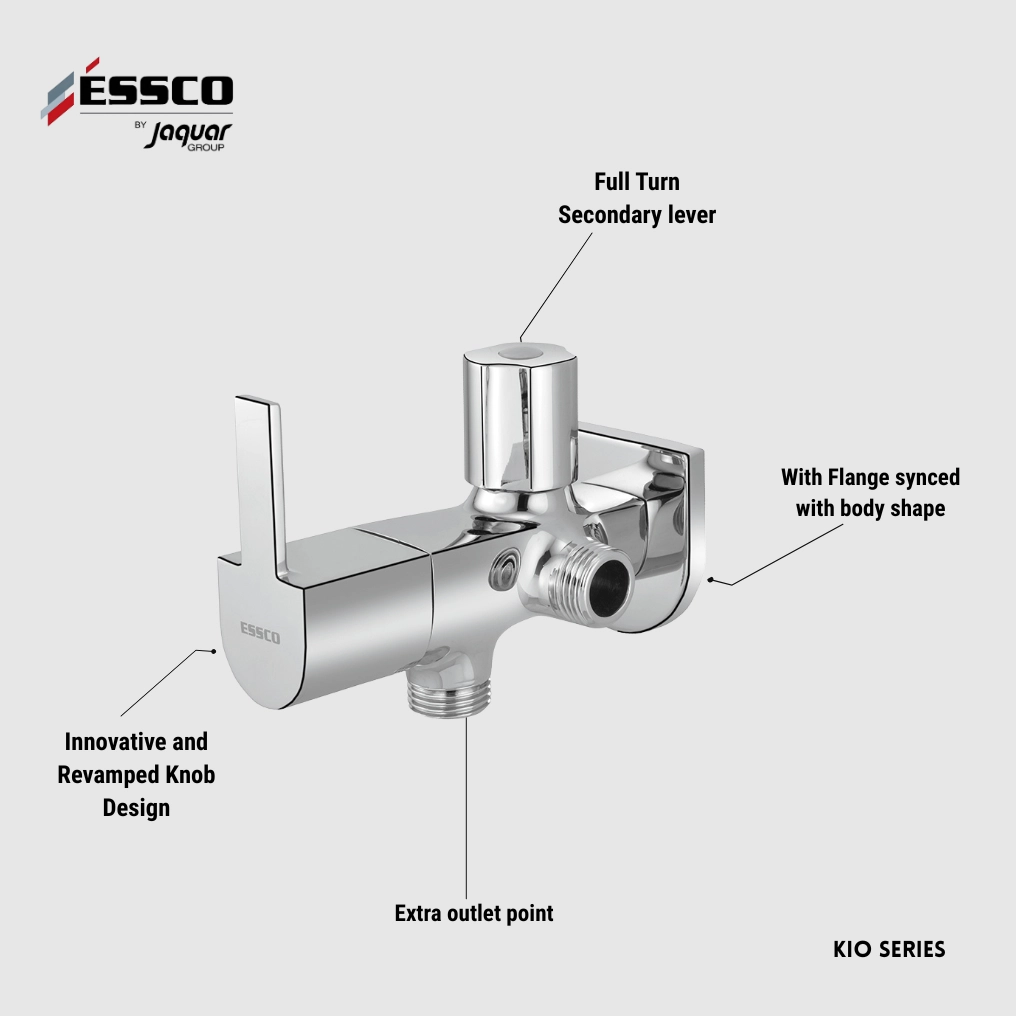 Essco (by Jaquar) Kio Series 2 Way Angle Valve - Luxur Studio Kitchen & Bathroom Fittings