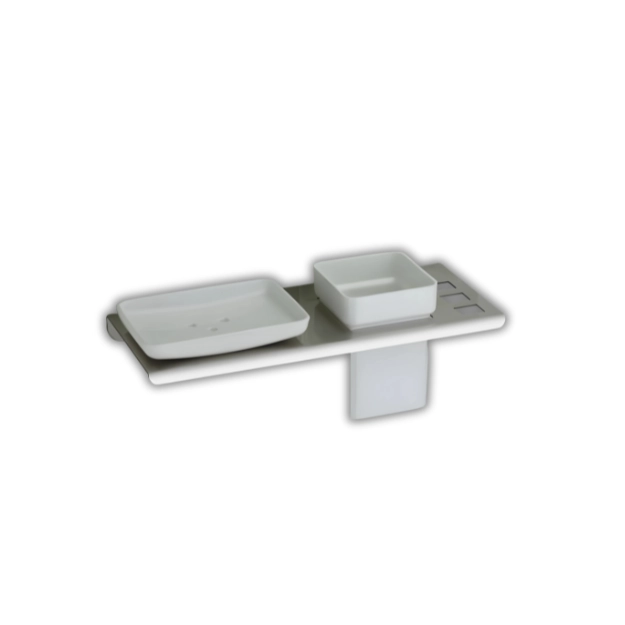 SS Dual Folding Towel Rack 18" with inbuilt Hangers - Luxur Studio kitchen and Bathroom Fittings