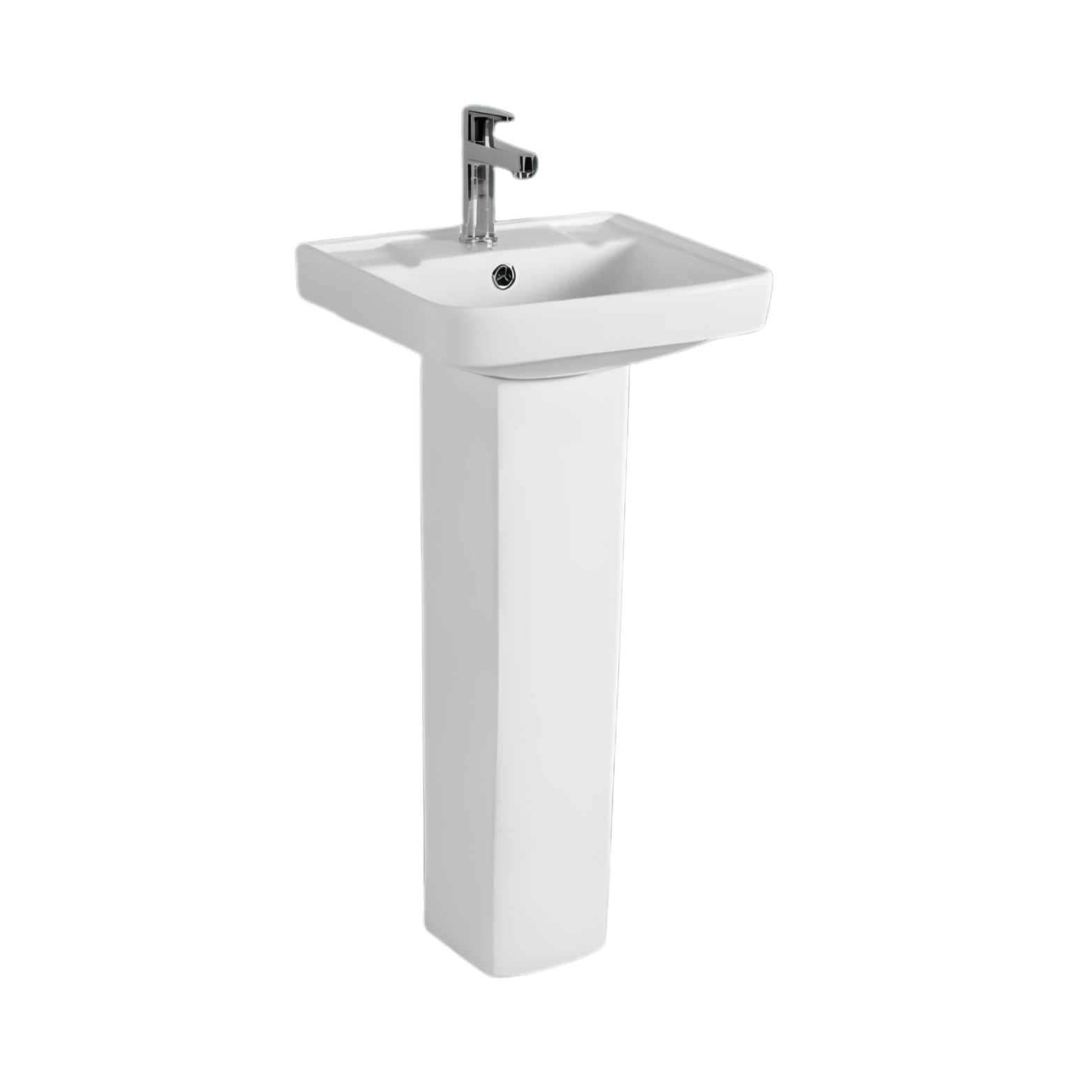 Addy White - Super Glazed Pedestal Basin by Luxur Studio