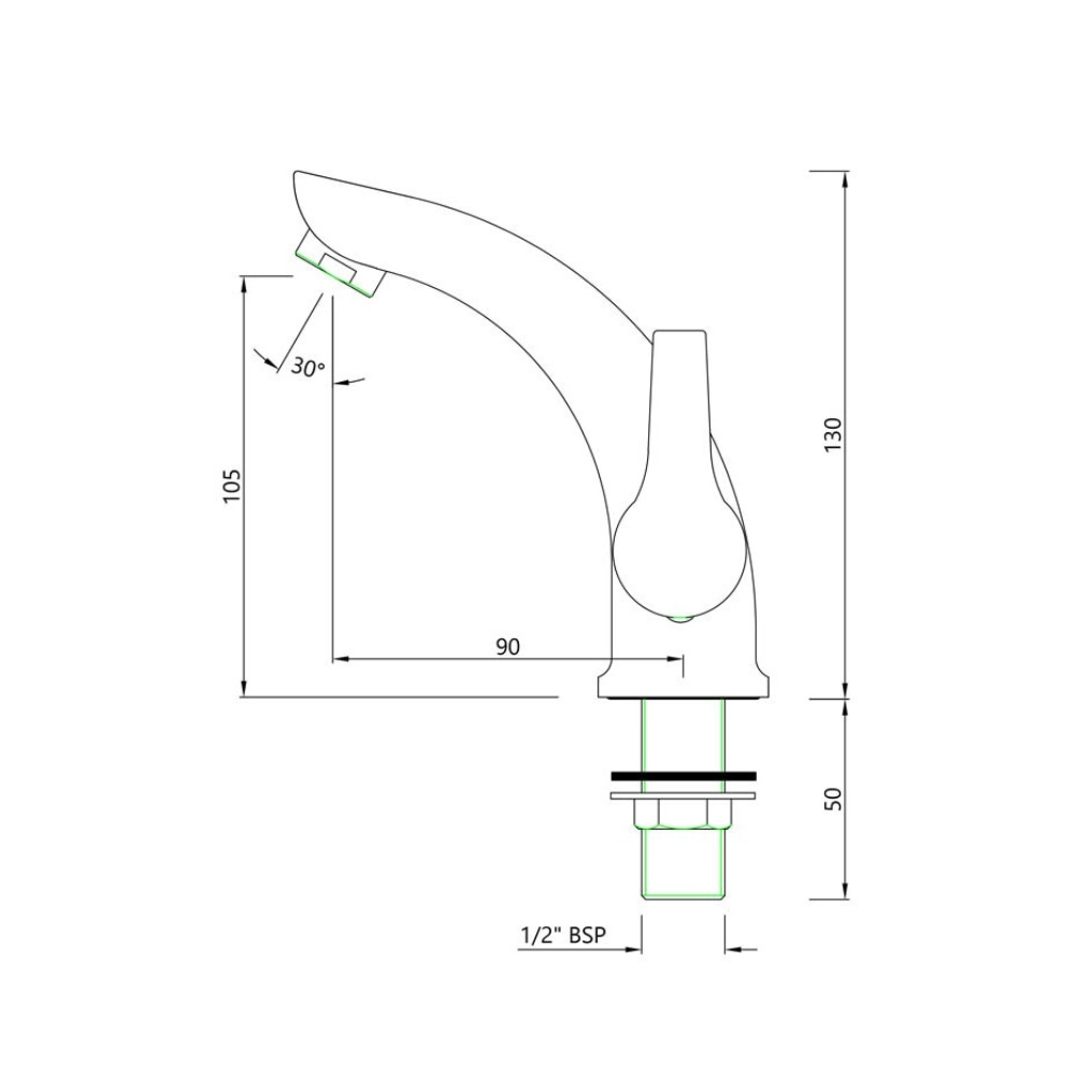 Essco (by Jaquar)  Aspire Series Swan Neck Basin Tap- Luxur Studio Kitchen & Bathroom Fittings