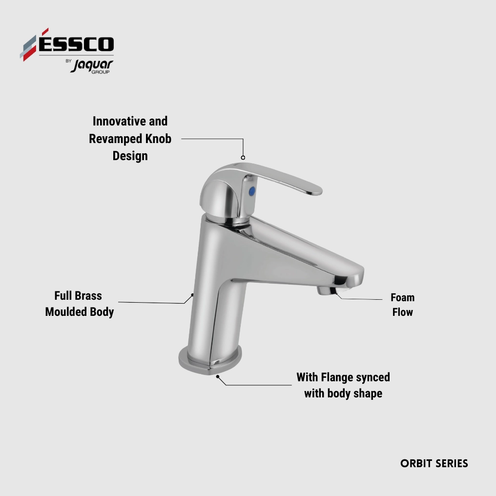 Essco (by Jaquar) Orbit Series Pillar Cock - Luxur Studio Kitchen & Bathroom Fittings