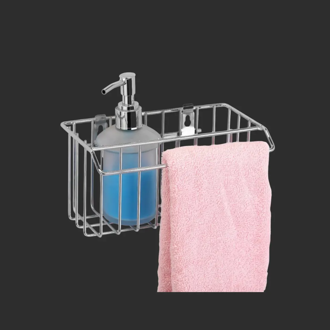 Stainless Steel Sink Organizer with inbuilt Towel Hanger – Luxur Studio Kitchen & Bathroom Fittings