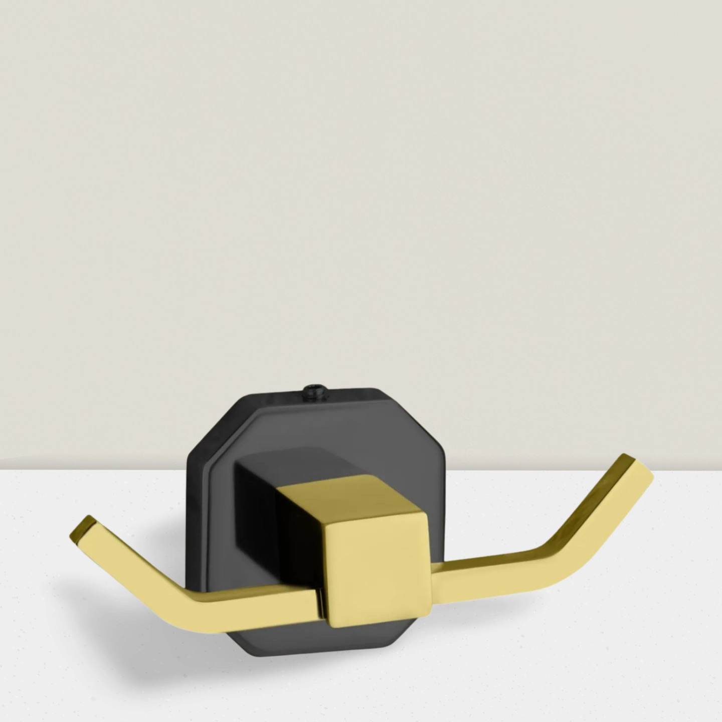 SS Gold (PVD Finish) Double Coat Hook - Luxur Studio Bathroom Accessoriess