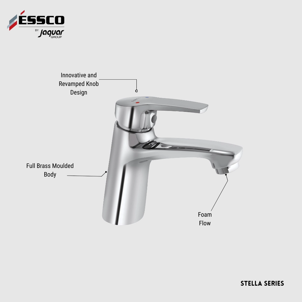 Essco by Jaquar Stella Series Single Lever Basin Mixer - Luxur Studio Kitchen & Bathroom Fittings