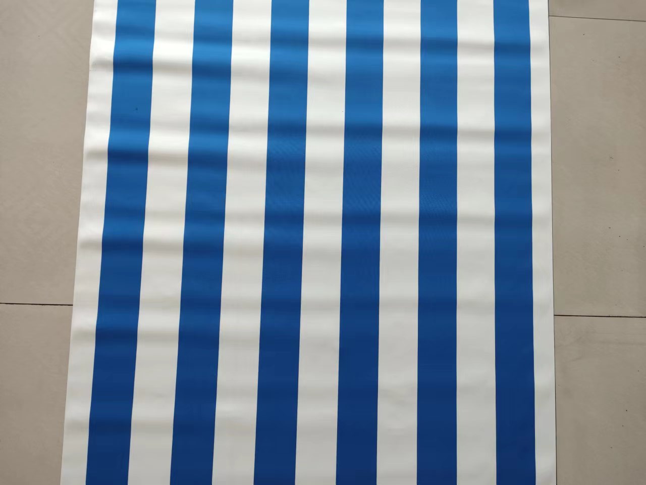 3112Sunseashell Solution dyed acrylic fabric Blue and White Striped Curtain
