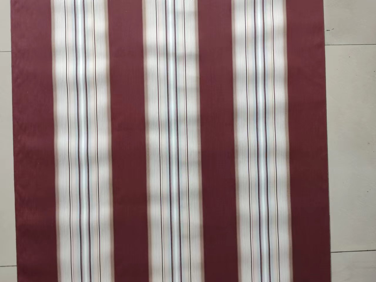 3115Sunseashell Solution dyed acrylic fabric Striped Area Rug