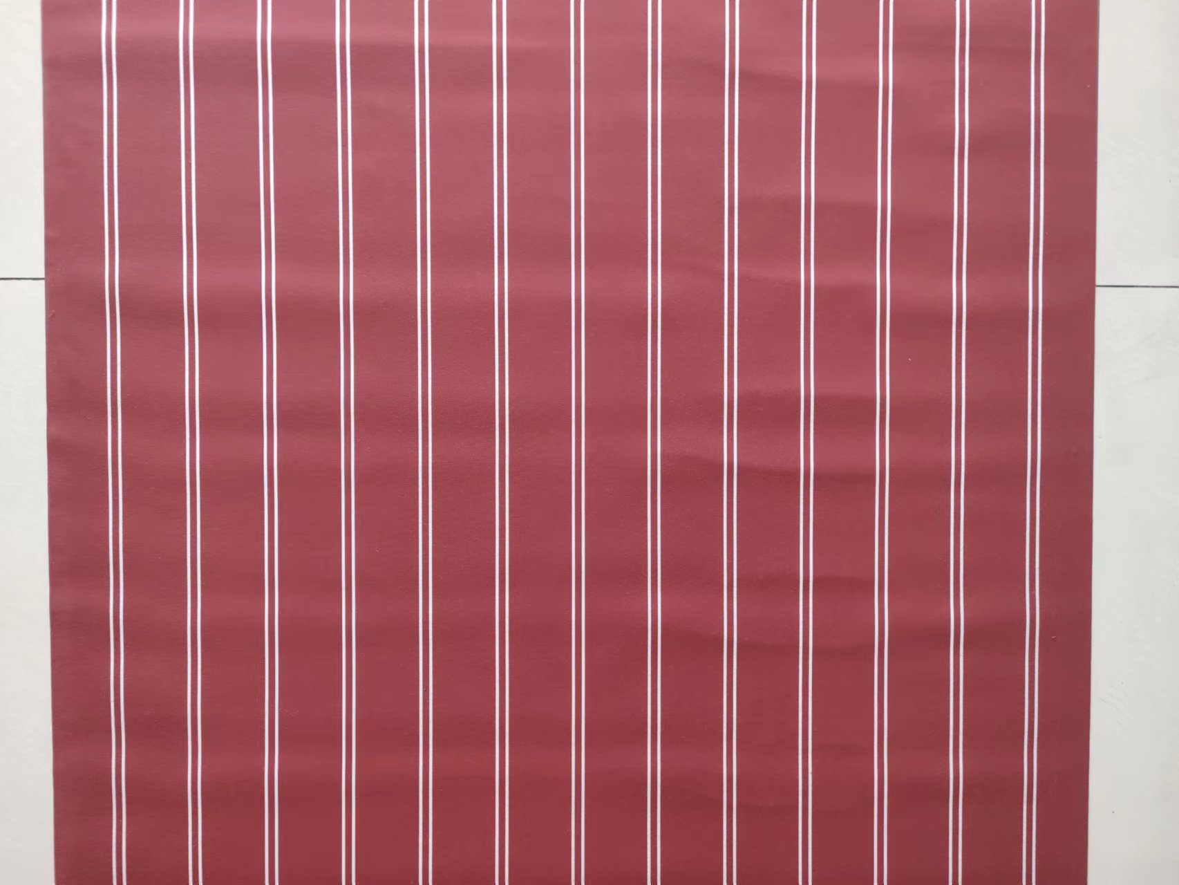 3127Sunseashell Solution dyed acrylic fabric Red and White Striped Fabric