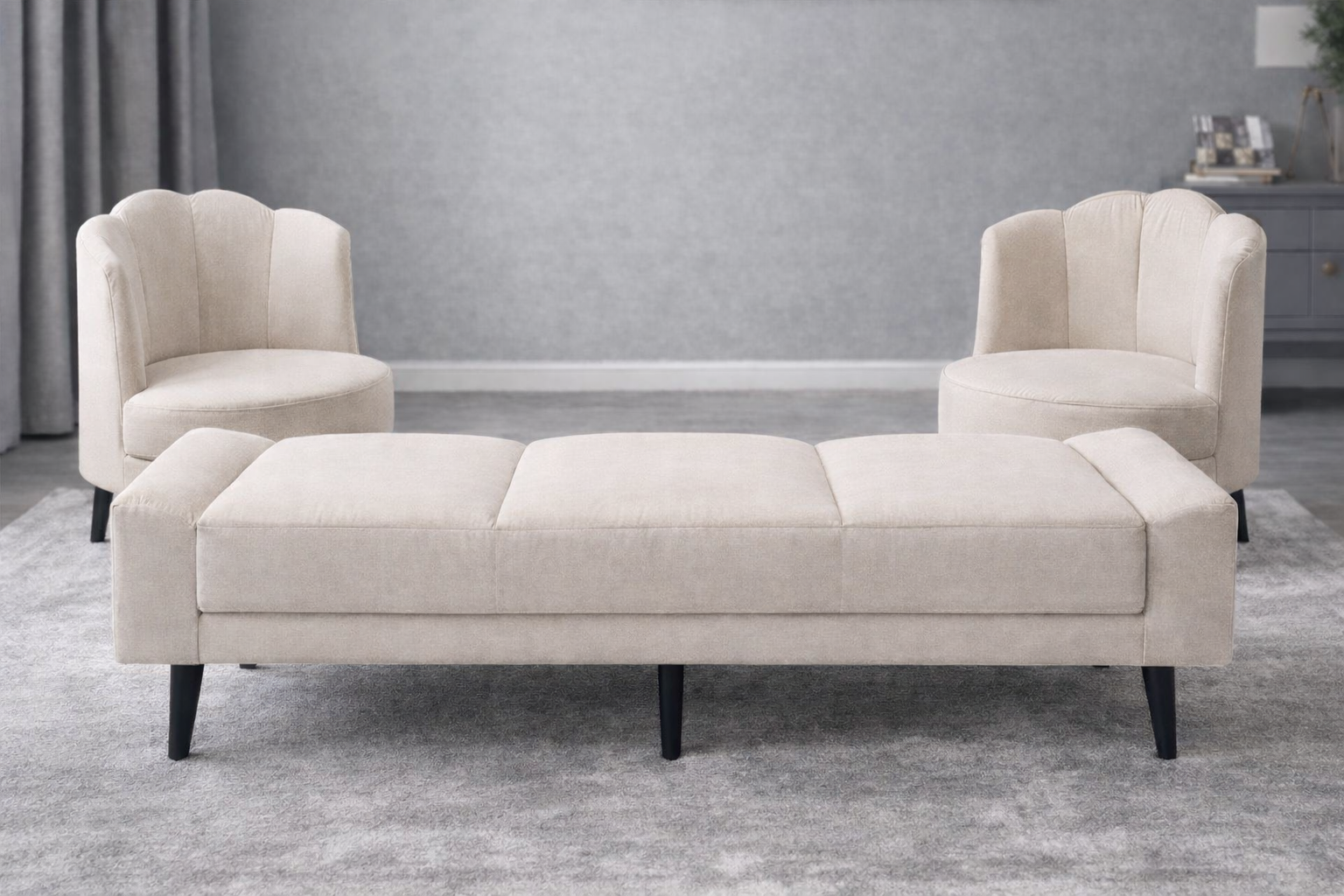 Beige Lounge Furniture Set