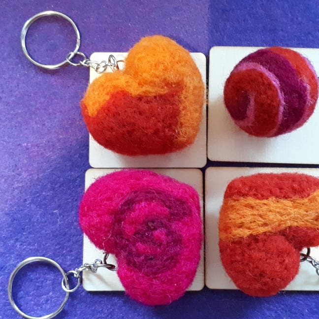 Handmade Felted Wool Keychains